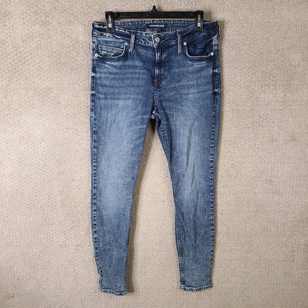 Calvin Klein Jeans Mens 31x30 Blue Skinny Fit CKJ 001 Denim Cotton Stretch